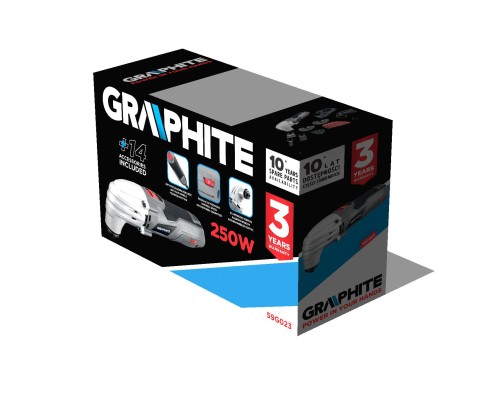 Гравер Graphite 250W, 15000-21000об/хв, кейс (59G023)