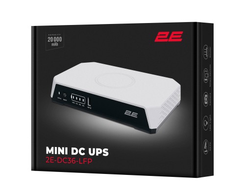 Пристрій безперебійного живлення 2E Mini DC 36Вт, LFP (2E-DC36-LFP)