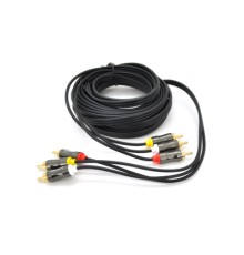 Кабель мультимедійний 3xRCA M to 3xRCA M 5.0m black VEGGIEG (YT-AV304)
