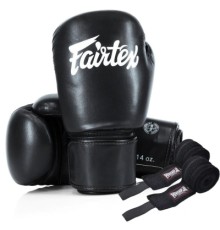 Боксерські рукавички Fairtex BGV27 Black 14 унцій (бинти в комплекті) (BGV27_14oz_Black)