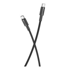 Дата кабель USB-C to USB-C 1.0m 100W braided black XO (NBQ199_С_Black)