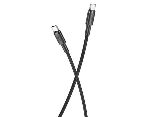 Дата кабель USB-C to USB-C 1.0m 100W braided black XO (NBQ199_С_Black)