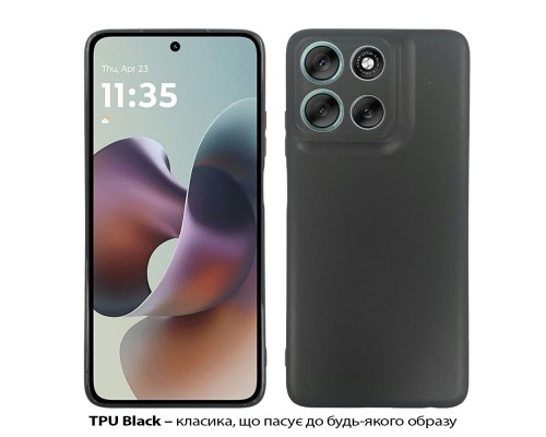 Чохол до мобільного телефона BeCover Silicone Motorola Moto G56 Black (713766)