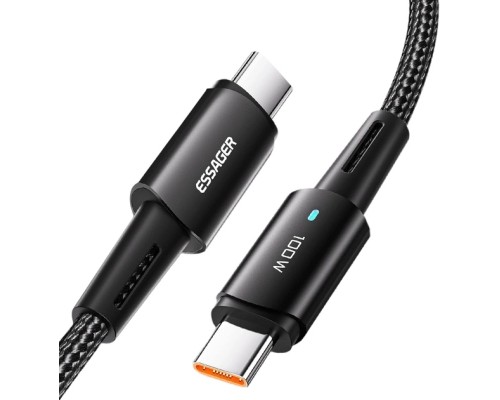 Дата кабель USB-C to USB-C 1.0m 100W black Essager (EXCTT1-CG01)