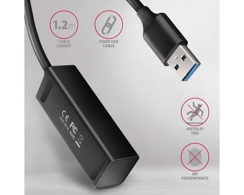Концентратор AXAGON USB 3.1 to 4xUSB 3.0 1.2m black (HUE-M1AL)