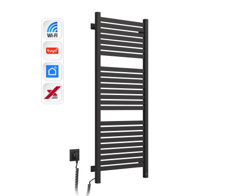 Сушарка для рушників Navin Авангард Х, 1200х480х71мм, Wi-Fi, сталь, чорний муар, ліве підключення (12-272155-4812)