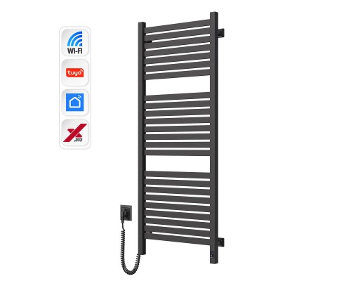 Сушарка для рушників Navin Авангард Х, 1200х480х71мм, Wi-Fi, сталь, чорний муар, ліве підключення (12-272155-4812)