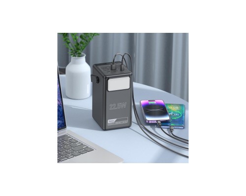 Батарея універсальна HOCO 100000mAh Endure 22.5W PD, QC, LED Lamp, Black (DB03 / 714721)