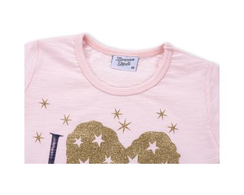 Набір дитячого одягу Breeze з золотим серцем (8735-110G-pink)