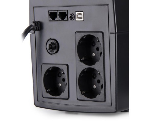 Пристрій безперебійного живлення Vinga LED 1200VA plastic case with USB (VPE-1200PU)