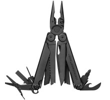 Мультитул Leatherman WAVE PLUS BLACK, синтетический чехол, карт. коробка (832526)