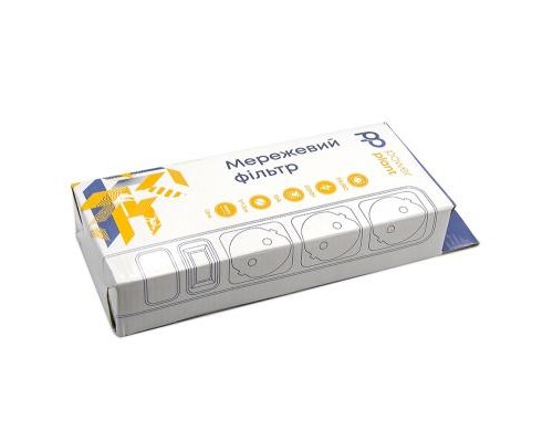 Мережевий фільтр живлення PowerPlant 1.8 м, 3 розетки, 3x1.5мм2 (PPSA10M18S3B)