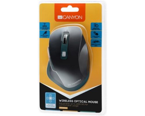 Мишка Canyon CNS-CMSW14DG Wireless Black-Blue (CNS-CMSW14DG)