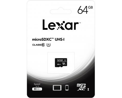 Карта пам'яті Lexar 64GB microSDHC class 10 UHS-I (LFSDM10-64GABC10)
