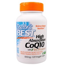 Антиоксидант Doctor's Best Коензим Q10 Високої абсорбацию 100мг, BioPerine, 120 гелевих (DRB-00188)