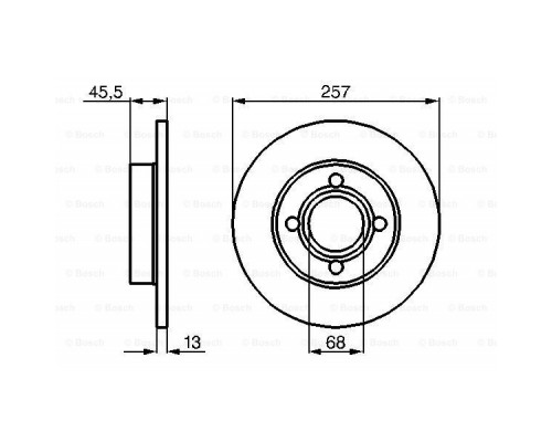 Гальмівний диск Bosch 0 986 478 016