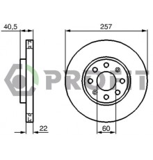 Гальмівний диск Profit 5010-1304