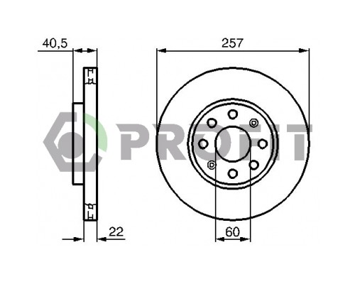 Гальмівний диск Profit 5010-1304