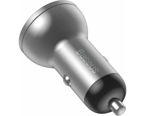 Зарядний пристрій Baseus Digital Display Dual USB 4.8A 24W silver (CCBX-0S)