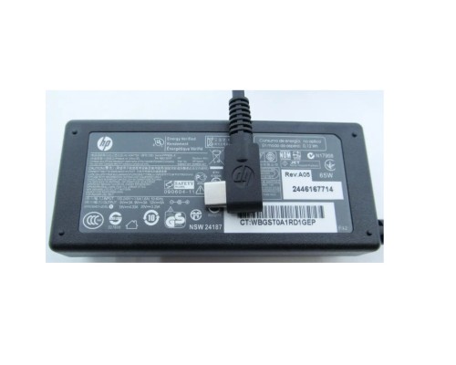 Блок живлення до ноутбуку HP 65W 20V/3.25A, 15V/4.33A, 12V/5A, 9V/3A, 5V/3A TYPE-C (A40326)