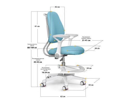 Дитяче крісло Evo-kids s Mio Ergo Blue (Y-507 KBL)