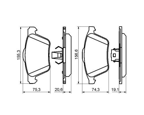 Гальмівні колодки Bosch 0 986 494 159