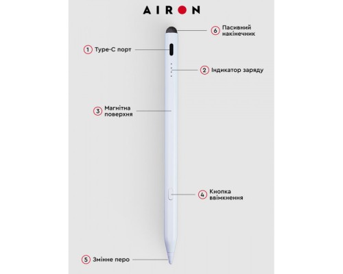 Стилус AirOn AirPen 2 для ємнісного дисплею (6126755803226)