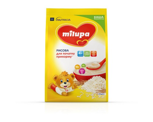 Дитяча каша Milupa Рисова молочна 170 г (5900852930058)