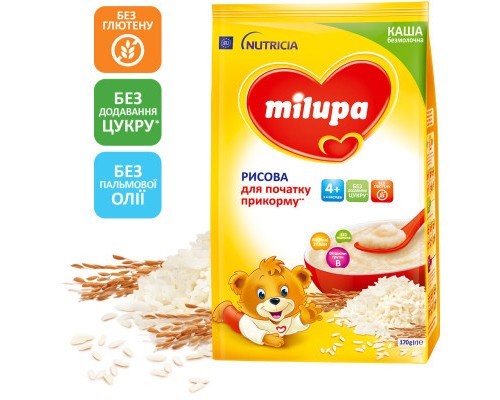 Дитяча каша Milupa Рисова молочна 170 г (5900852930058)