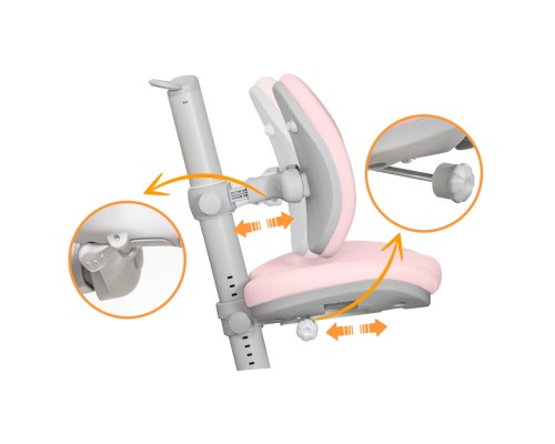 Дитяче крісло Mealux Ortoback Duo Plus Pink (Y-510 KP Plus)