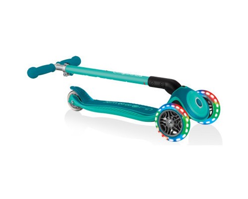 Самокат Globber Primo Foldable Plus Lights зелений (439-107)