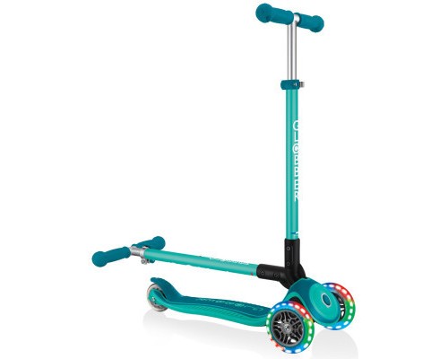 Самокат Globber Primo Foldable Plus Lights зелений (439-107)