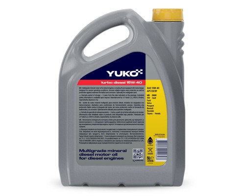 Моторна олива Yuko TURBO DIESEL 15W-40 5л (4820070240603)