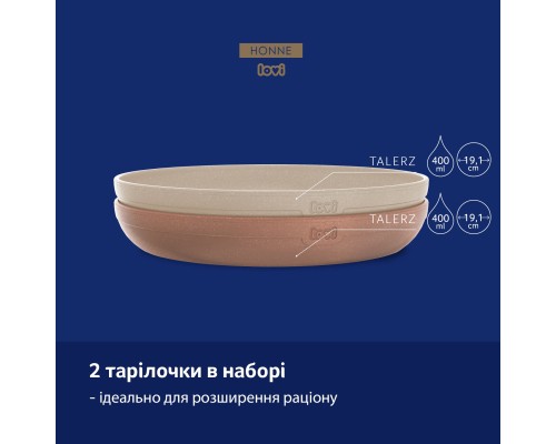 Тарілка дитяча Lovi Granola Бежеві 2 шт (21/530_bei)