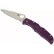 Ніж Spyderco Endura 4 Flat Ground Purple (C10FPPR)