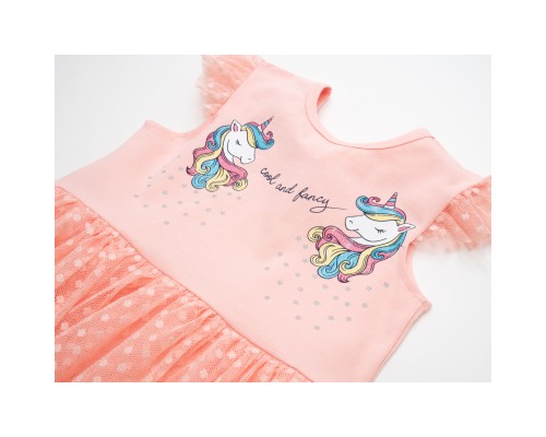 Плаття дитяче POP FASHION з фатиновою спідницею з однорогами (6831-128G-peach) Плаття дитяче POP FASHION з фатиновою спідницею з однорогами (6831-128G-peach)