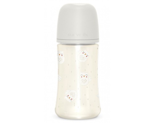 Пляшечка для годування Suavinex Bonhomia, повільний потік, 270 мл, біла (307836)