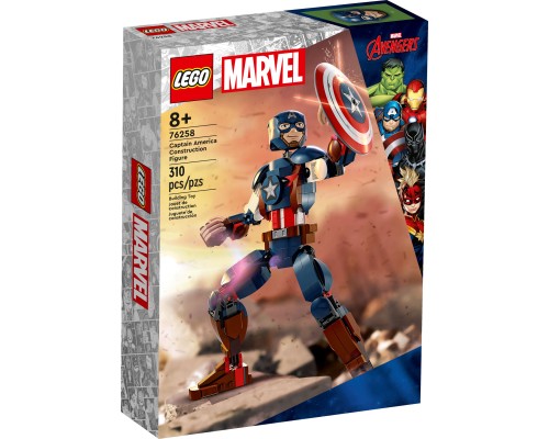 Конструктор LEGO Marvel Фігурка Капітана Америка для складання 310 деталей (76258)