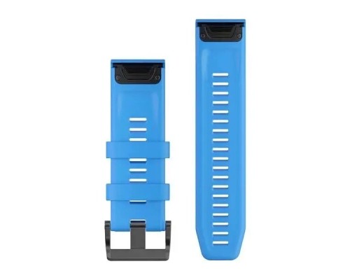 Ремінець до смарт-годинника Garmin fenix 5X Plus 26mm QuickFit Cyan Blue Silicone (010-12741-02)