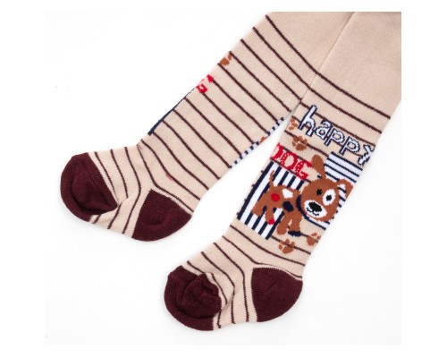 Колготки дитячі BNM із собачкою (M0C0301-1340-68B-beige)