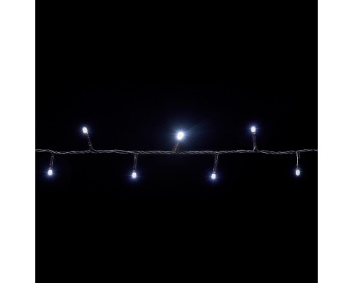 Гірлянда Delux STRING С 100 LED 5m білий/чорний IP20 (90009493)