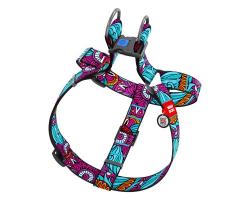 Шлея для собак WAUDOG Nylon з QR паспортом 