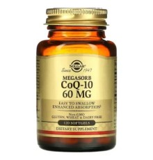Антиоксидант Solgar Коэнзим Q-10, Megasorb CoQ-10, 60 мг, 120 капсул (SOL-00958)