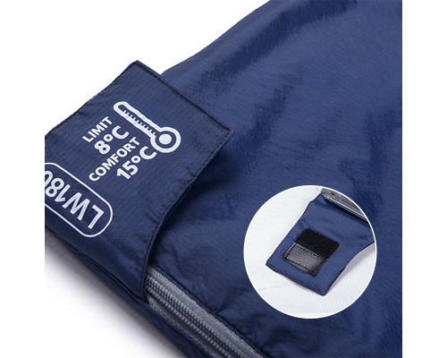 Спальний мішок Naturehike надлегкий LW180 NH21MSD04 лівий (15°C) p-p XL темно-блакитний (6927595788172-L)