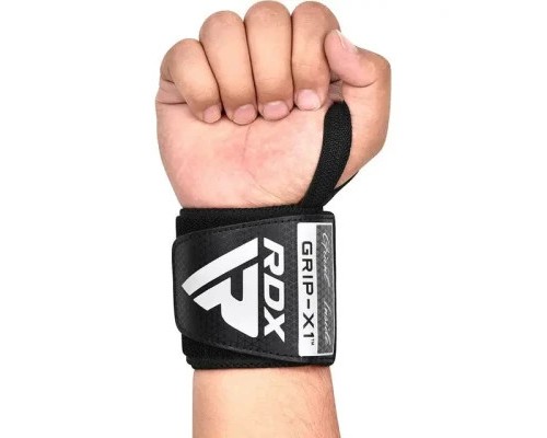 Бинт для спорту RDX для зап'ястя WR11 GYM Wrist Wrap Black/Grey (WAH-WR11BG)