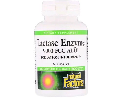 Вітамінно-мінеральний комплекс Natural Factors Ензим Лактази, Lactase Enzyme, 9000 FCC ALU, 60 Капсул (NFS-01740) Вітамінно-мінеральний комплекс Natural Factors Ензим Лактази, Lactase Enzyme, 9000 FCC ALU, 60 Капсул (NFS-01740)