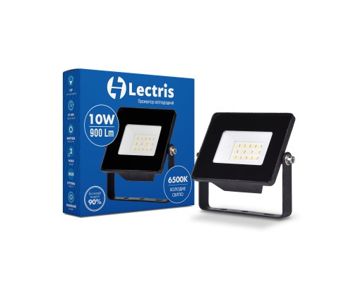 Прожектор Lectris 10W 900Лм 6500K 185-265V IP65 (1-LС-3001)
