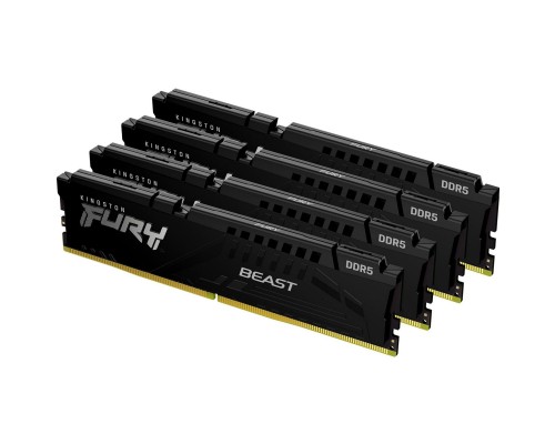 Модуль пам'яті для комп'ютера DDR5 128GB (4x32GB) 5600 MHz Beast Black XMP Kingston Fury (ex.HyperX) (KF556C40BBK4-128) Модуль пам'яті для комп'ютера DDR5 128GB (4x32GB) 5600 MHz Beast Black XMP Kingston Fury (ex.HyperX) (KF556C40BBK4-128)
