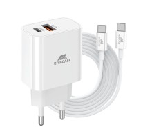 Зарядний пристрій RivaCase 2хUSB-А + Type-C PD 20W+QC3.0 кабель Type-C white (PS4102 WD4 (White))