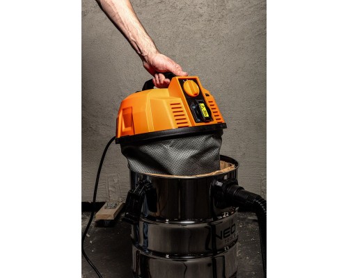 Пилосос будівельний Neo Tools 1600Вт, 18 кПа, 35л, HEPA, колеса, 7.5кг (04-739)